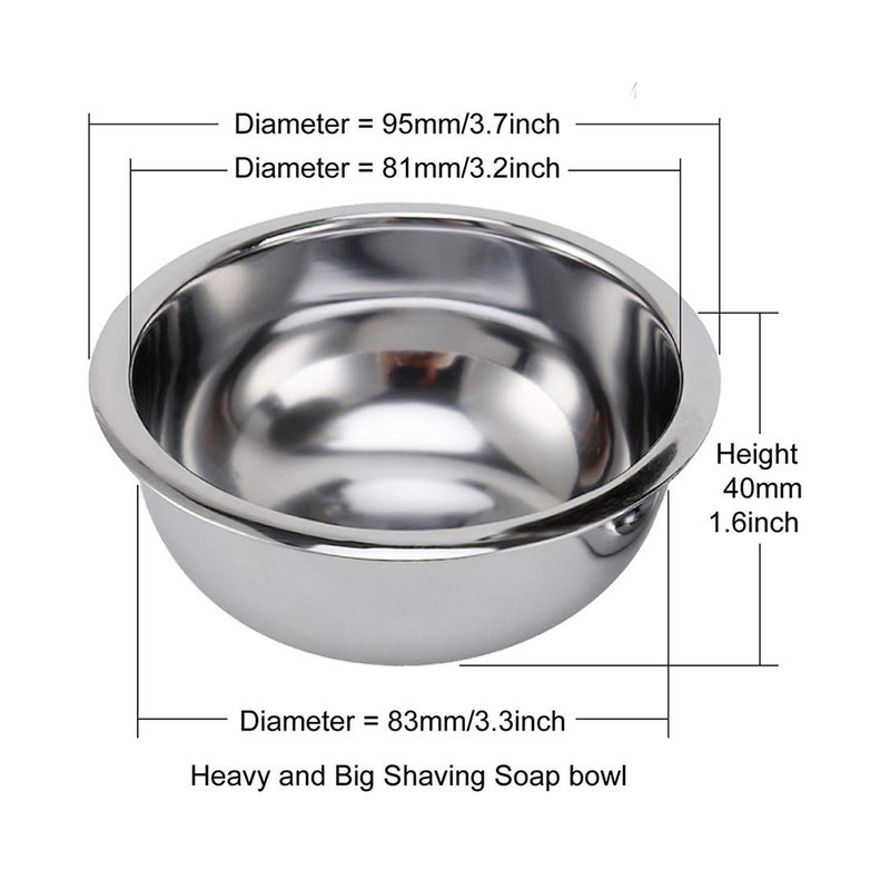 PerPro Deluxe Stainless Shave Razor Stand + Shaving Soap Bowl with Shaving Brush,Compatible with Gillette Fusion,Double Edge Safety Razor,Cartridge Razor - Image 4